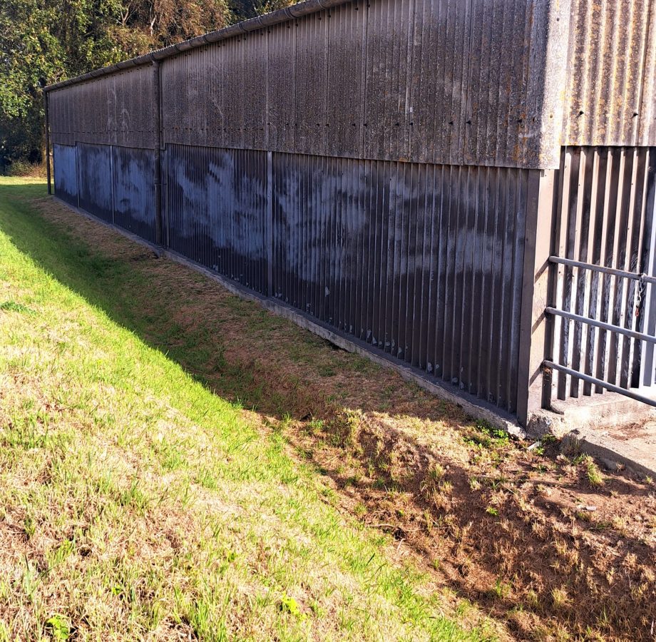 barn before blasting