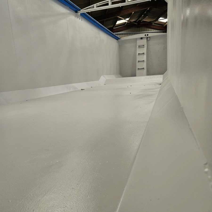 inside grain trailer
